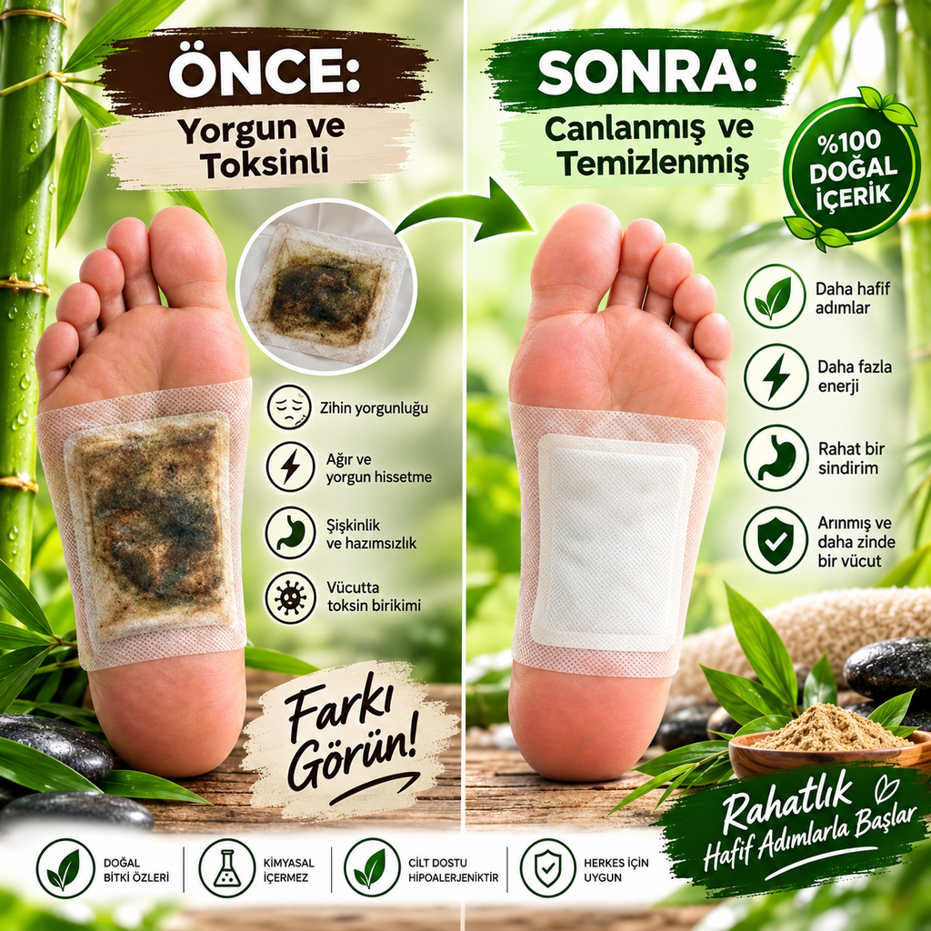 Hafif Adım Ayak Detoks Bandı