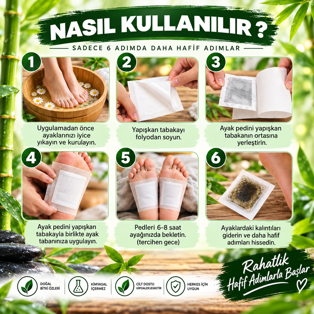 Hafif Adım Ayak Detoks Bandı
